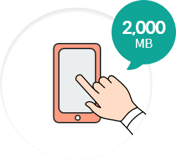 2,000MB