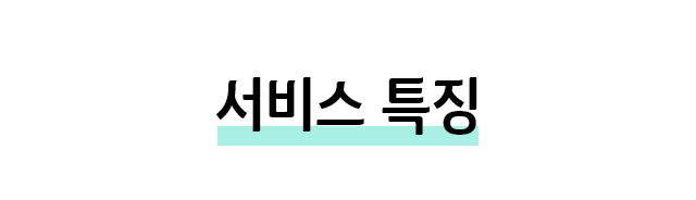 서비스 특징