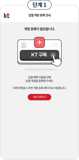 단계1, 딥엘 계정 등록안내, 딥엘 혜택 이용을 위해 딥엘 계정을 등록해주세요. 아래 버튼을 누르면 계정 등록 페이지로 이동합니다. 계정 등록하기