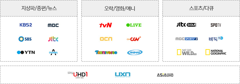 olleh tv UHD 라이트 채널 로고